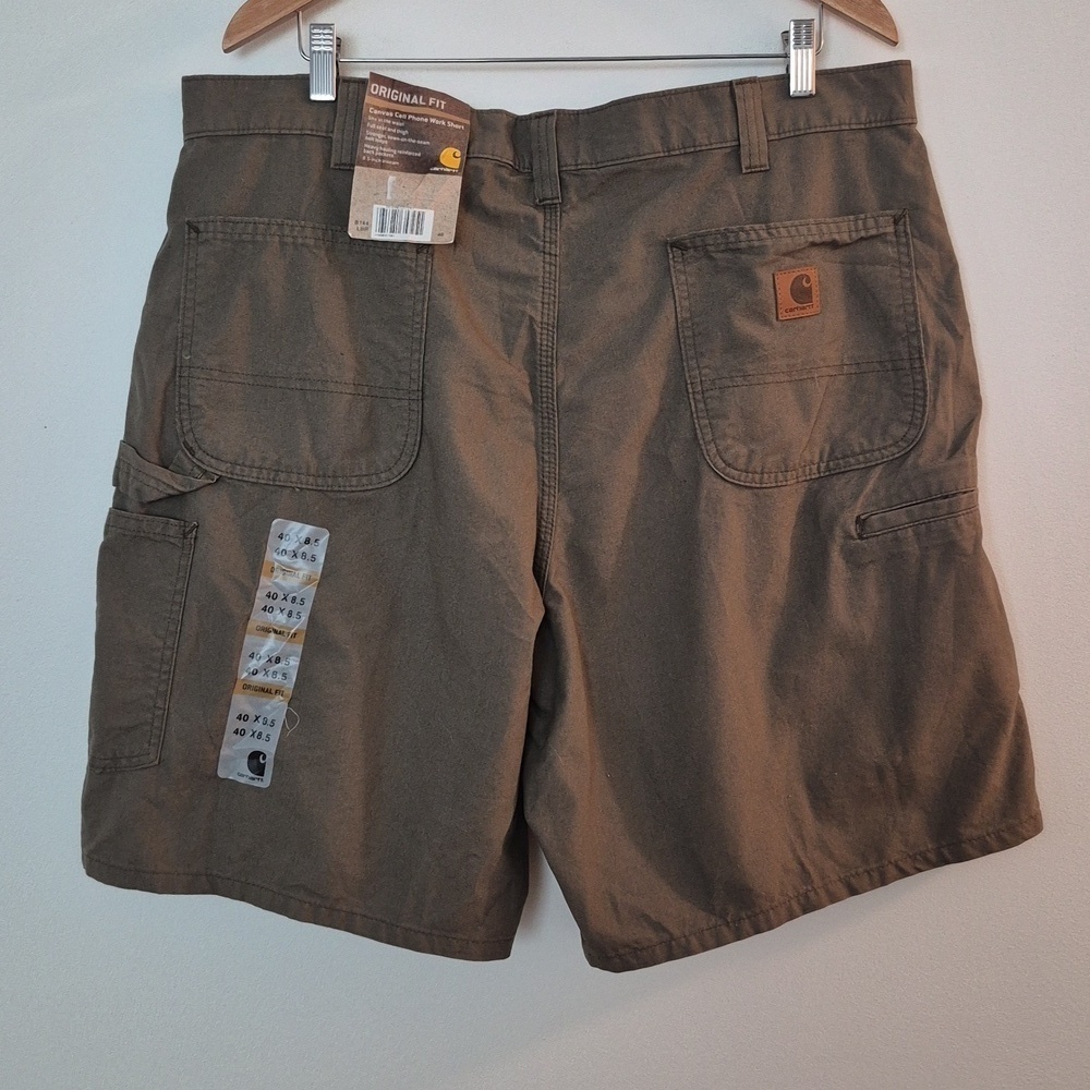 NWT Carhartt Canvas Cellphone Shorts Carpenter Utility Workwear Size 40 - Picture 3 of 9